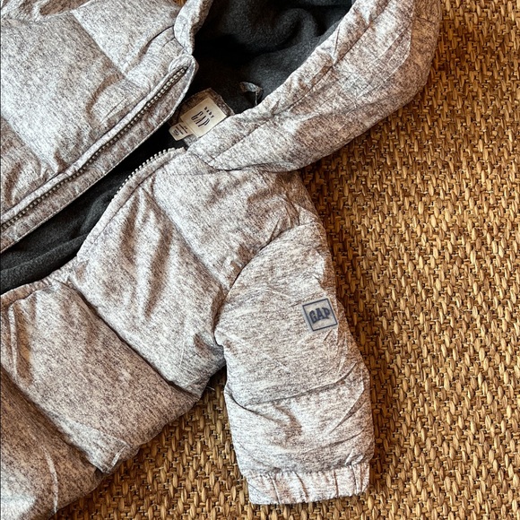 Gray Hooded Baby Down Snowsuit with Booties - Picture 6 of 6